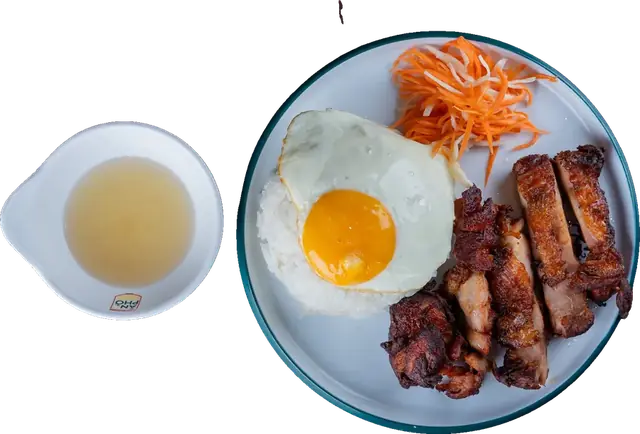 Lemongrass Chicken Chop & Fried Egg Rice